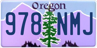 OR license plate 978NMJ