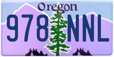 OR license plate 978NNL