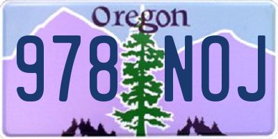 OR license plate 978NOJ