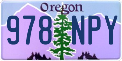 OR license plate 978NPY