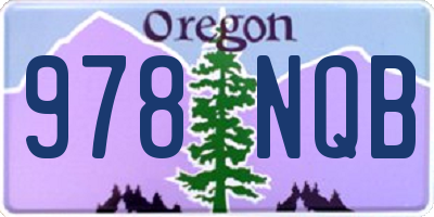 OR license plate 978NQB