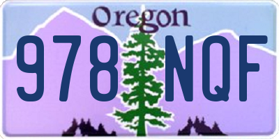OR license plate 978NQF