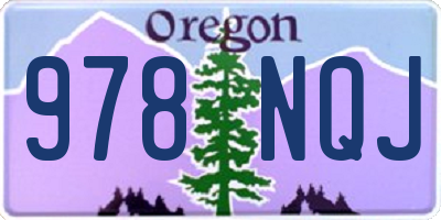 OR license plate 978NQJ