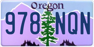 OR license plate 978NQN