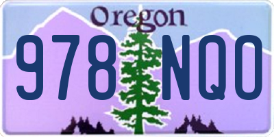 OR license plate 978NQO