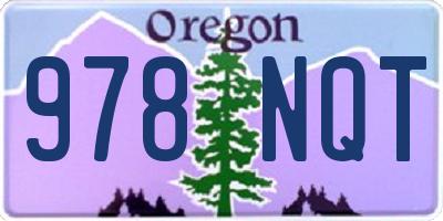 OR license plate 978NQT
