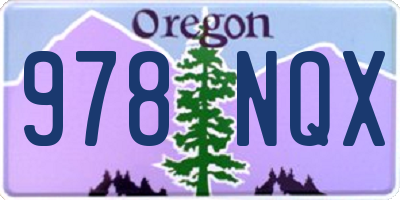 OR license plate 978NQX