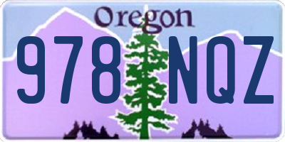 OR license plate 978NQZ