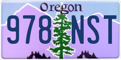OR license plate 978NST