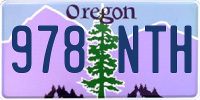 OR license plate 978NTH