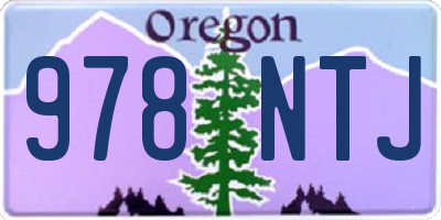 OR license plate 978NTJ