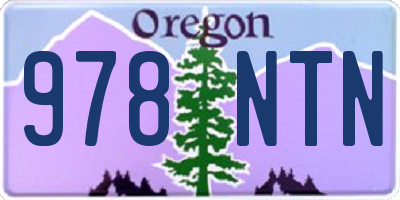 OR license plate 978NTN