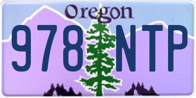 OR license plate 978NTP