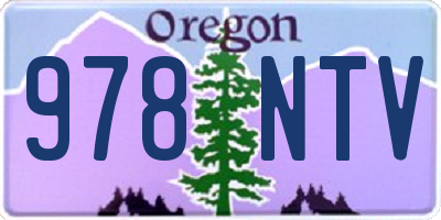OR license plate 978NTV