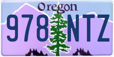 OR license plate 978NTZ