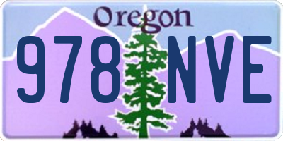 OR license plate 978NVE