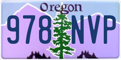 OR license plate 978NVP