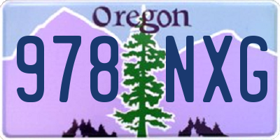 OR license plate 978NXG