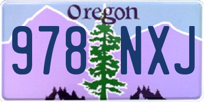 OR license plate 978NXJ