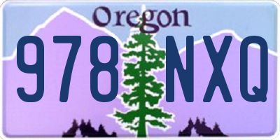 OR license plate 978NXQ