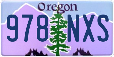 OR license plate 978NXS