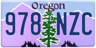 OR license plate 978NZC
