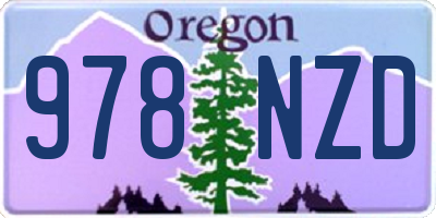 OR license plate 978NZD