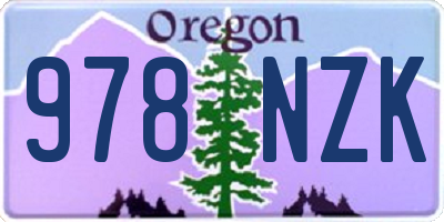 OR license plate 978NZK
