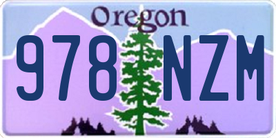 OR license plate 978NZM