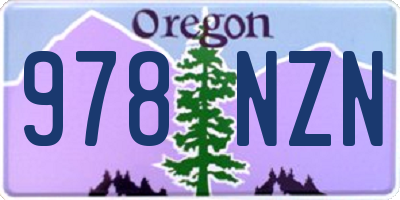 OR license plate 978NZN