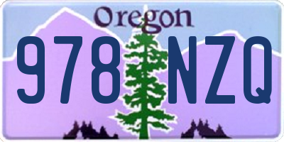 OR license plate 978NZQ