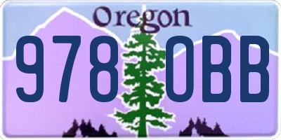 OR license plate 978OBB