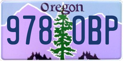 OR license plate 978OBP