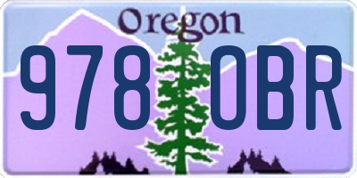 OR license plate 978OBR
