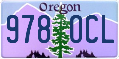 OR license plate 978OCL