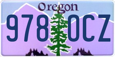 OR license plate 978OCZ