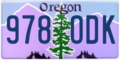 OR license plate 978ODK