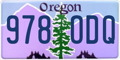 OR license plate 978ODQ