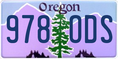 OR license plate 978ODS