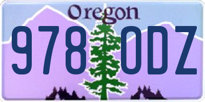 OR license plate 978ODZ