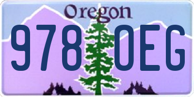 OR license plate 978OEG