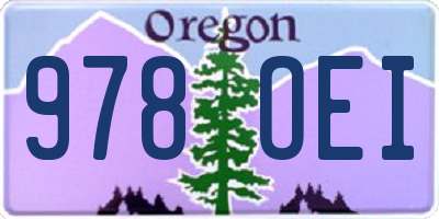 OR license plate 978OEI