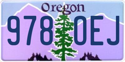 OR license plate 978OEJ