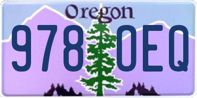 OR license plate 978OEQ