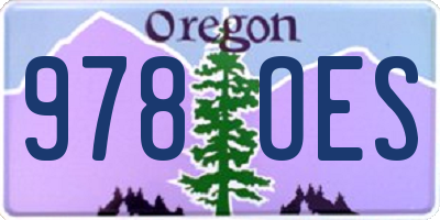 OR license plate 978OES