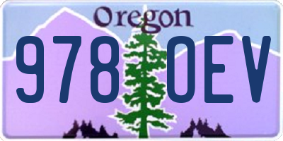 OR license plate 978OEV