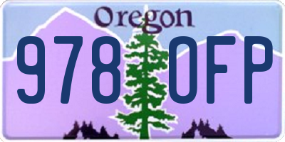 OR license plate 978OFP