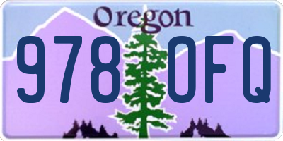 OR license plate 978OFQ