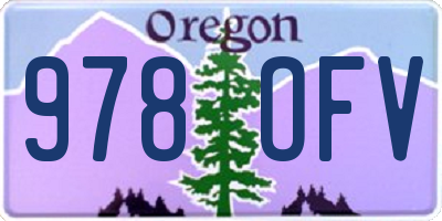 OR license plate 978OFV