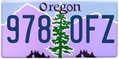 OR license plate 978OFZ